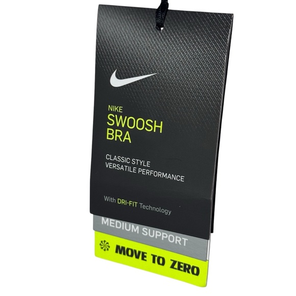 NWT Nike Swoosh Sports Bra | XS | Heathered Gray | Medium Support - Picture 3 of 5